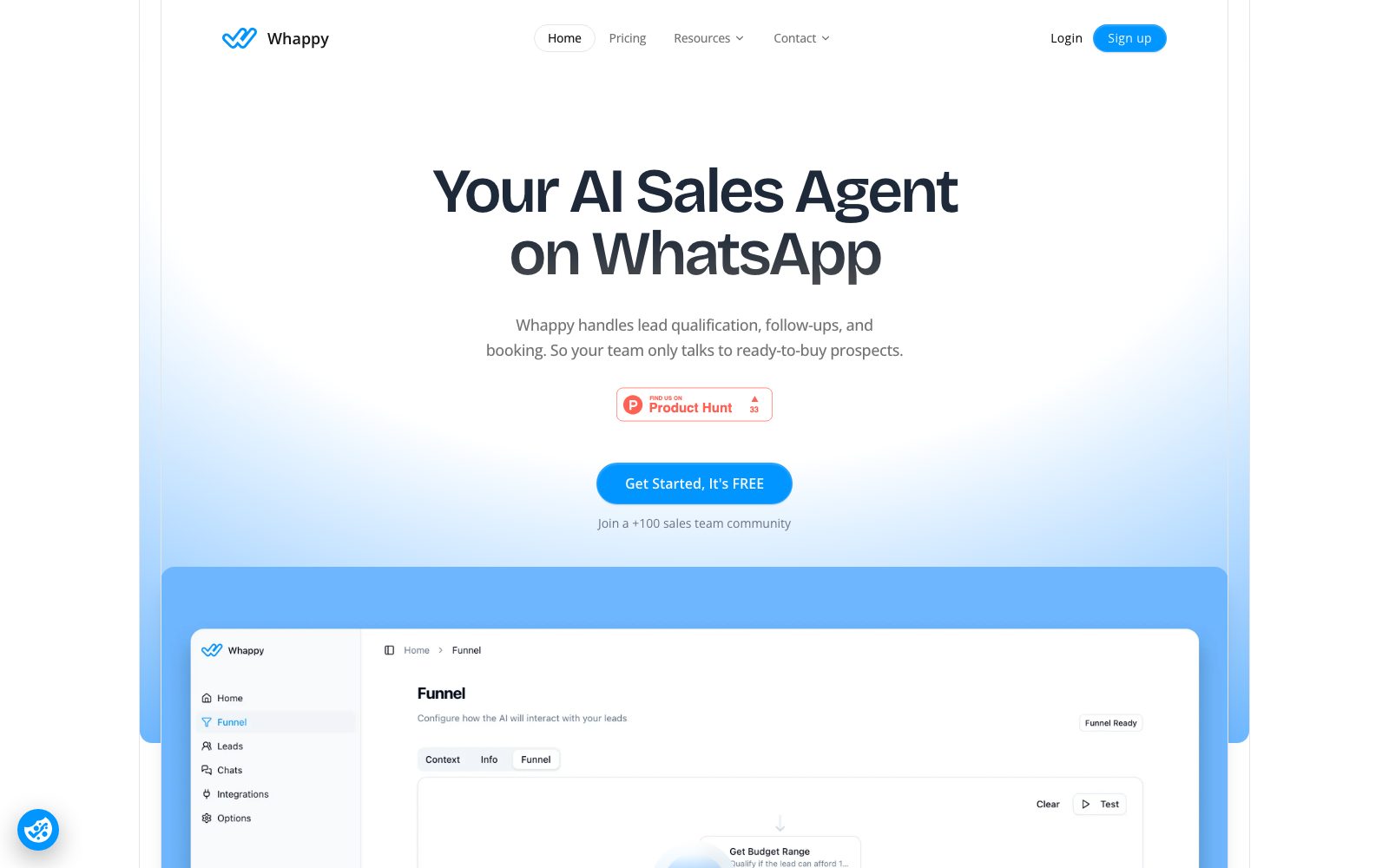 Whappy AI homepage preview